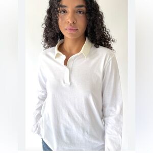 NEW KULE rugby tee in white SZ XXL Minimalistic